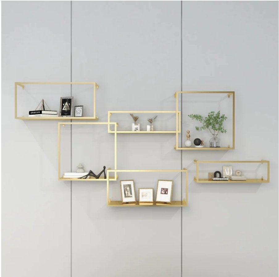 Nieuwe Homary gouden wandplanken set van 6 – nog in doos, Ophalen, Nieuw