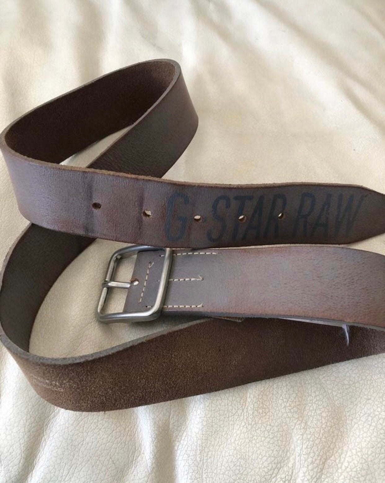 G-Star Raw Echt Leren Riem - Bruin, Maat 100/40, 95 tot 105 cm, Bruin, Echt leder, Ophalen of Verzenden