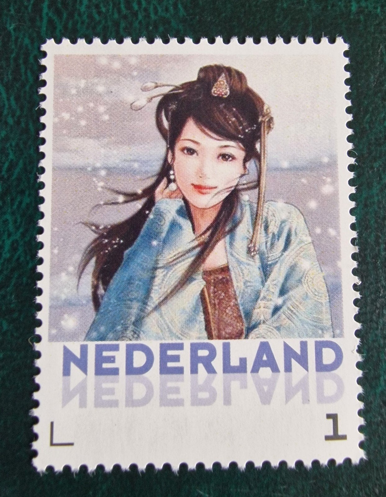kv183 persoonlijke  postzegel met Aziatische vrouw, Ophalen of Verzenden, Na 1940, Postfris