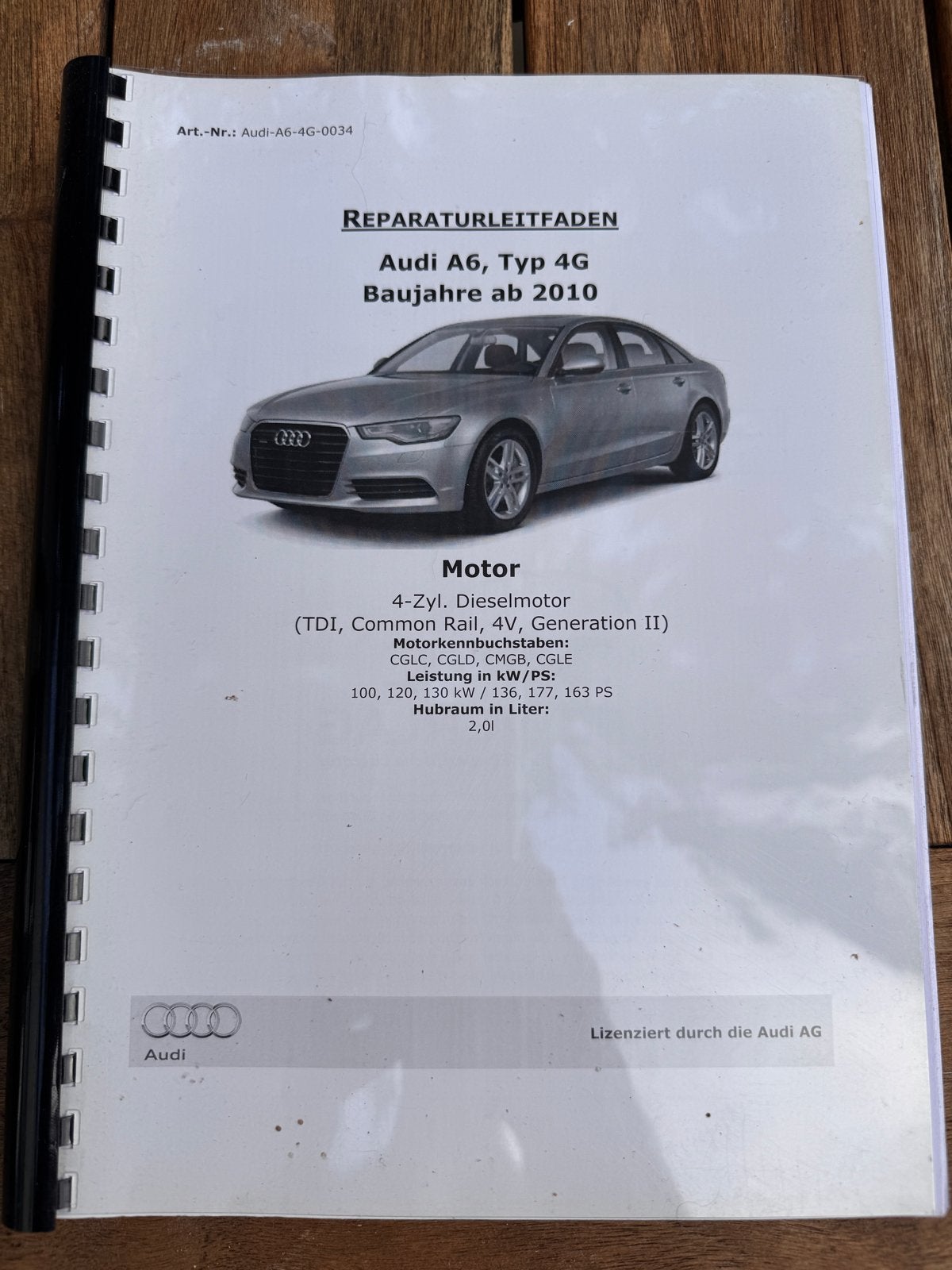 Reparatiehandleiding Audi A6, Type 4G (vanaf 2010), Auto diversen, Handleidingen en Instructieboekjes, Ophalen of Verzenden