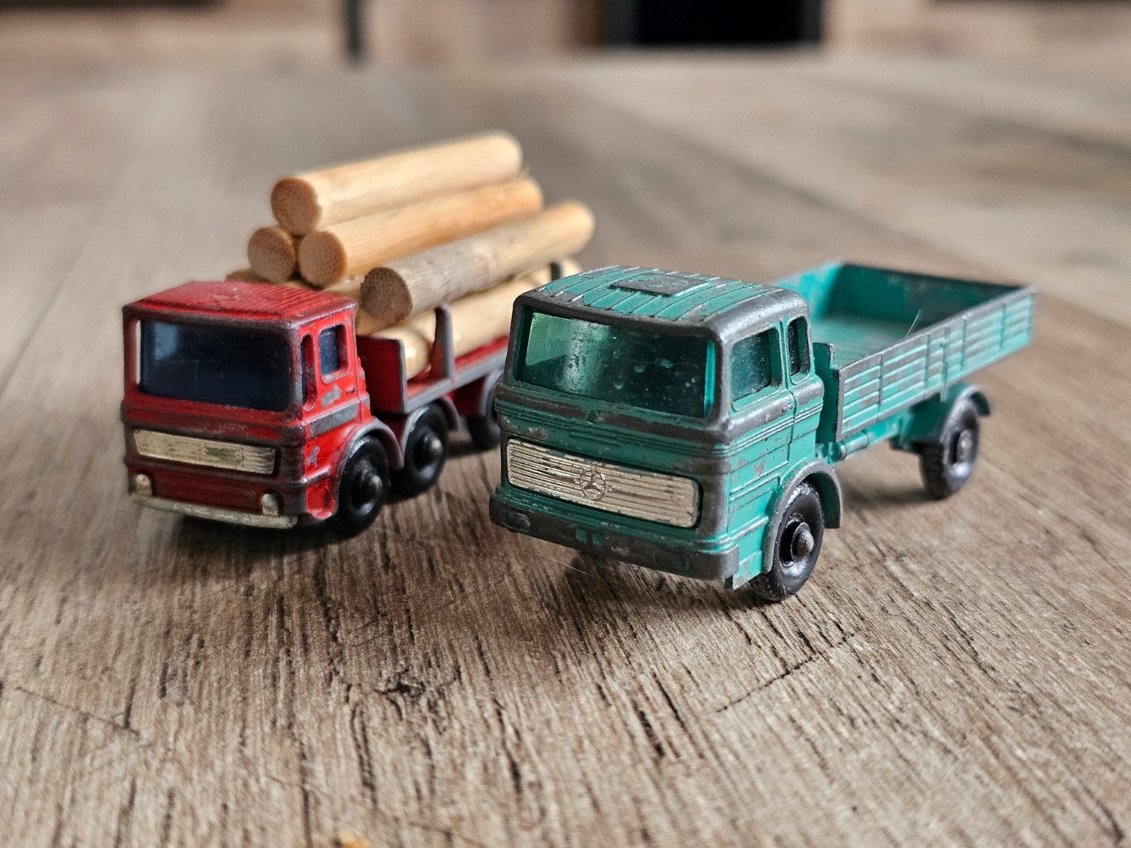 Matchbox Vrachtwagens (2 stuks) - Vintage Speelgoed, Ophalen of Verzenden, Gebruikt