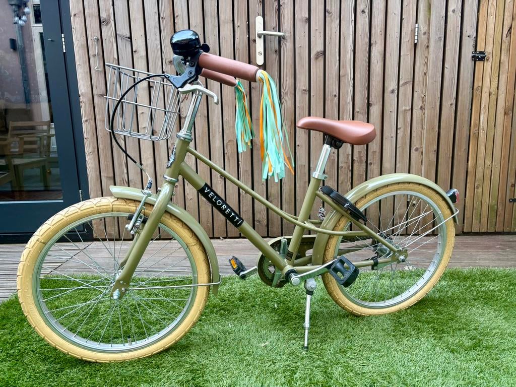 Veloretti Junior 20 inch Desert Moss + accessoires, Fietsen en Brommers, Fietsen | Kinderfietsjes, 20 inch of meer, Ophalen of Verzenden