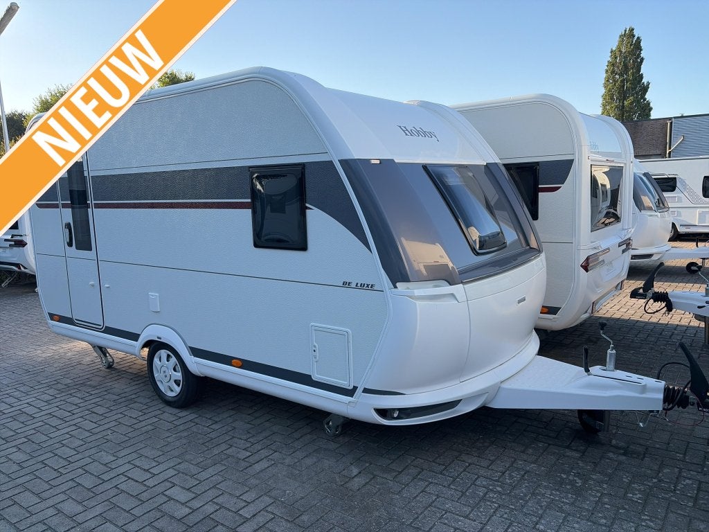 Hobby De Luxe 400 SFE Model 2027, Caravans en Kamperen, Schokbreker, Hobby, Bedrijf, Treinzit