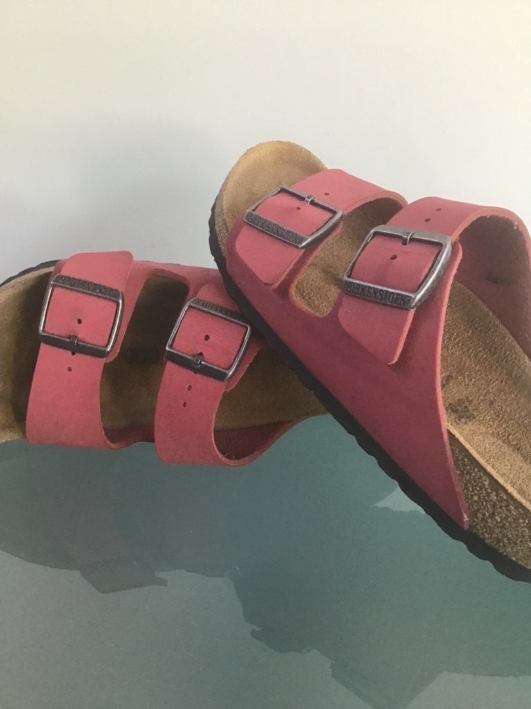 Birkenstock Arizona 38 | rode slippers | Gratis verzenden, Slippers, Overige kleuren, Verzenden, Zo goed als nieuw