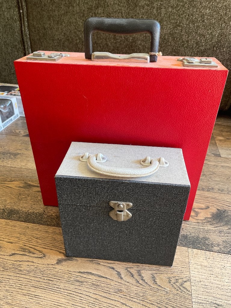 Platenkoffers vintage oud, Ophalen, Gebruikt