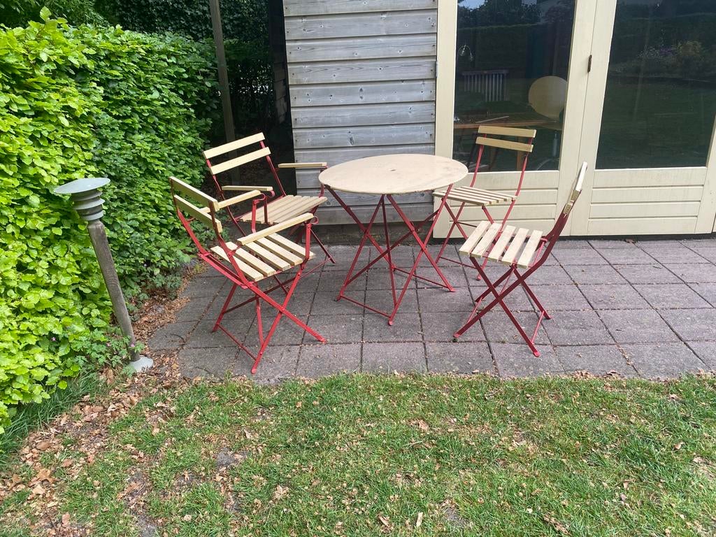 Tuinzitje met franse allure, Tuin en Terras, Tuinsets en Loungesets, Ophalen, 4 zitplaatsen, Gebruikt, Tuinset