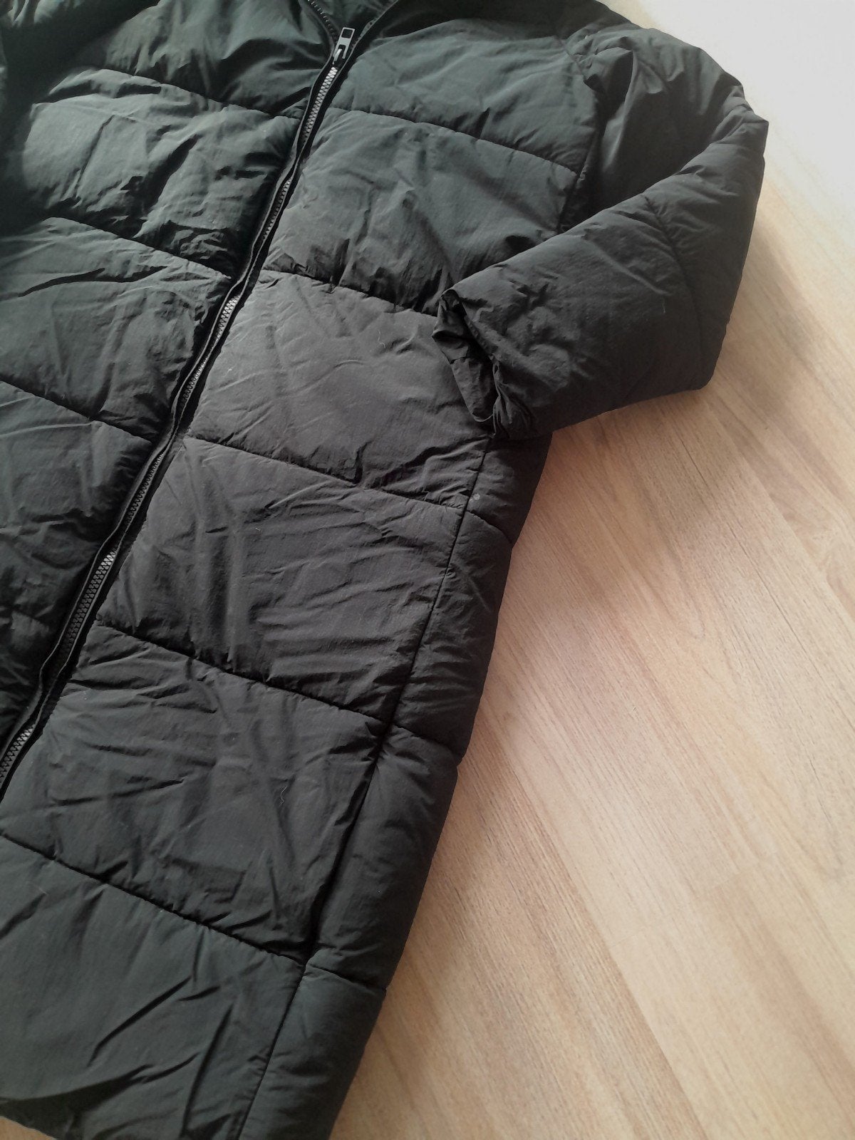 Zwarte lange puffer jas van Zara maat Xs, Ophalen of Verzenden, Zo goed als nieuw, Maat 34 (XS) of kleiner, Zara