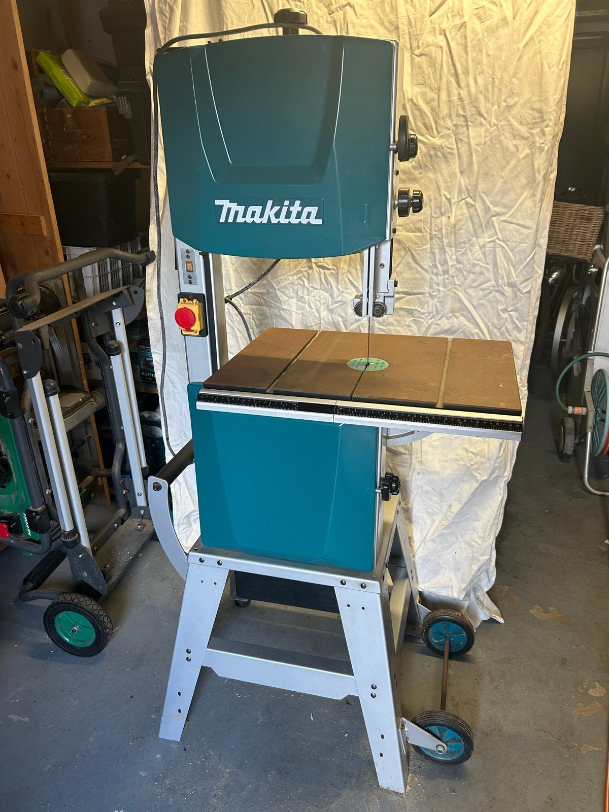 Makita lintzaag LB1200F met standaard en accessoires, Ophalen, Gebruikt, 70 mm of meer, 600 tot 1200 watt