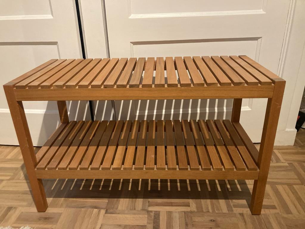 Ikea Molger badkamerrek / opbergrek met 2 planken, Ophalen of Verzenden, Gebruikt