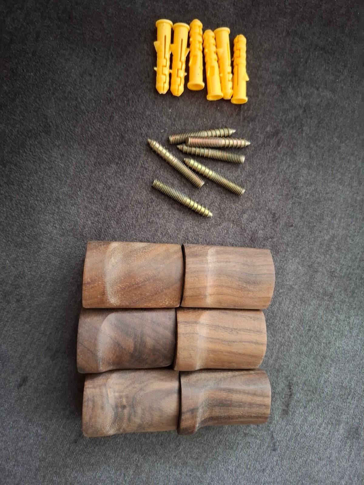 6x Luxe Houten Kledinghaken / Kapstokhaken – Walnoot Look, Ophalen of Verzenden, Zo goed als nieuw