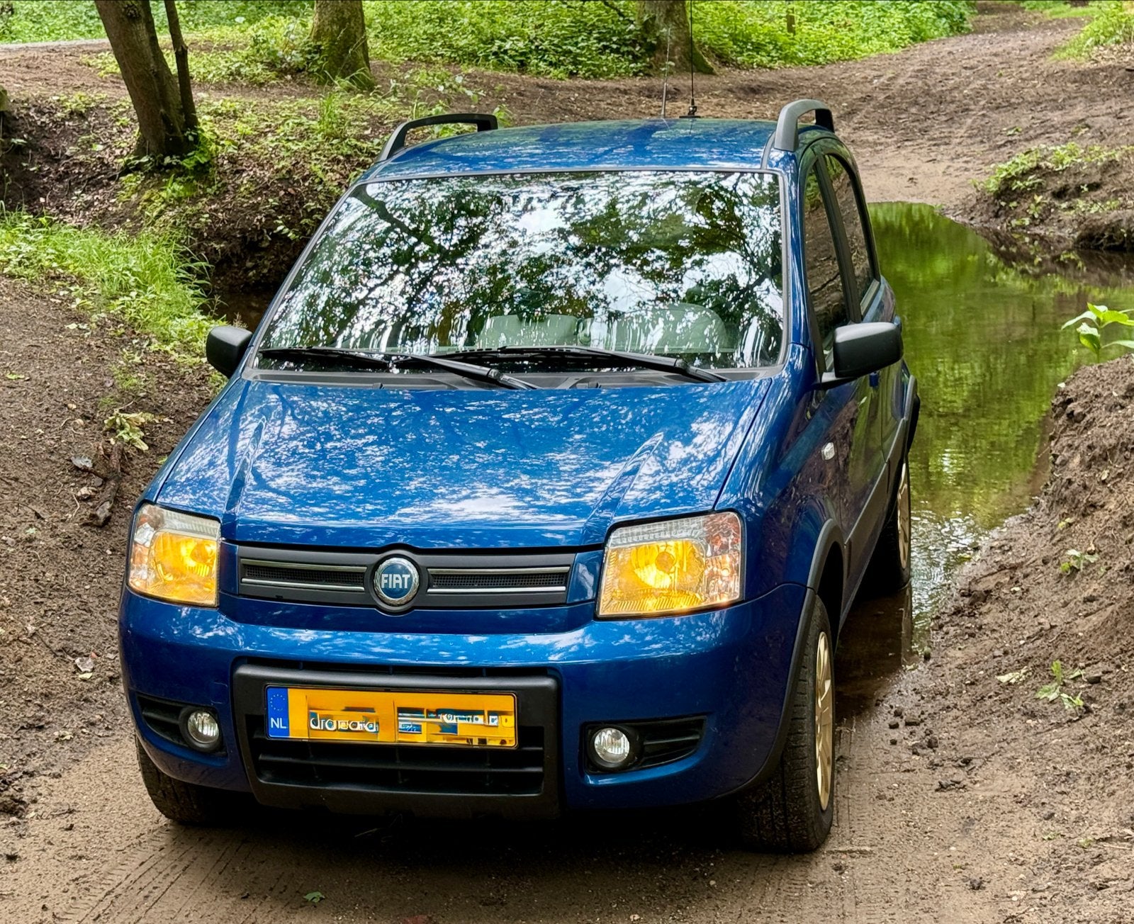 Fiat Panda 1.2 4X4 2005 Blauw, Auto's, Fiat, 15 km/l, 40 €/maand, 1242 cc, Origineel Nederlands