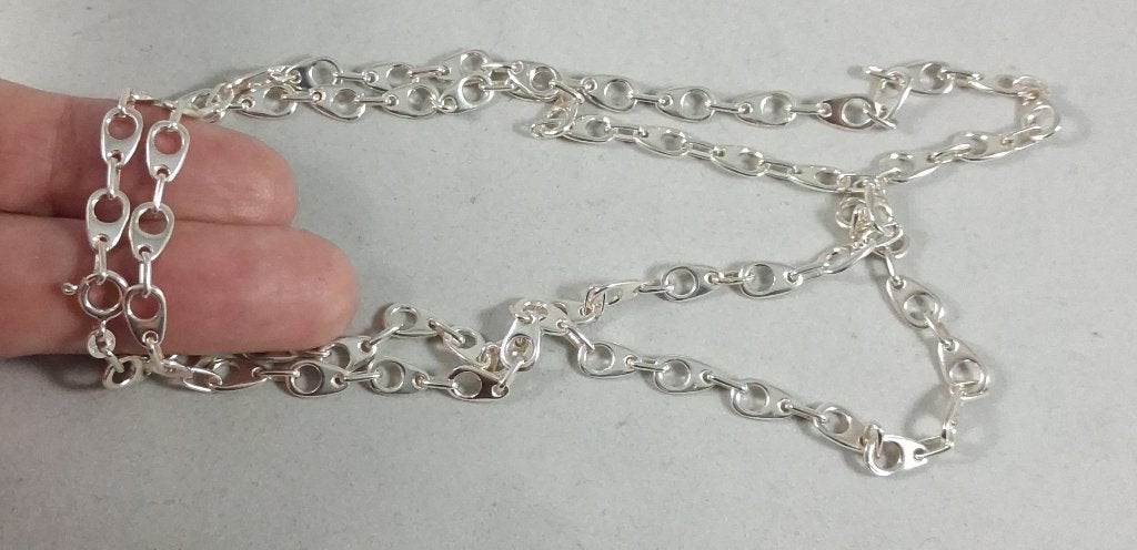 Zilveren fantasie ketting 79cm 5,8mm 835 zilver, https://www.zilverjuwelier.nl/nieuw-toegevoegde-voorwerpen/, Zo goed als nieuw