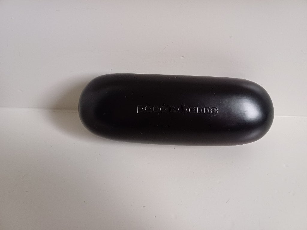 BRILLENKOKER PACO RABANNE I.Z.G.ST(ZIE FOTO'S) DAMES/HEREN, Ophalen of Verzenden, Zo goed als nieuw, Zwart, Overige merken