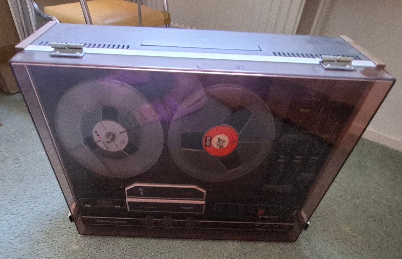 Vintage Philips N4417 hifi-stereobandrecorder met banden en, Ophalen, Bandrecorder, Met banden