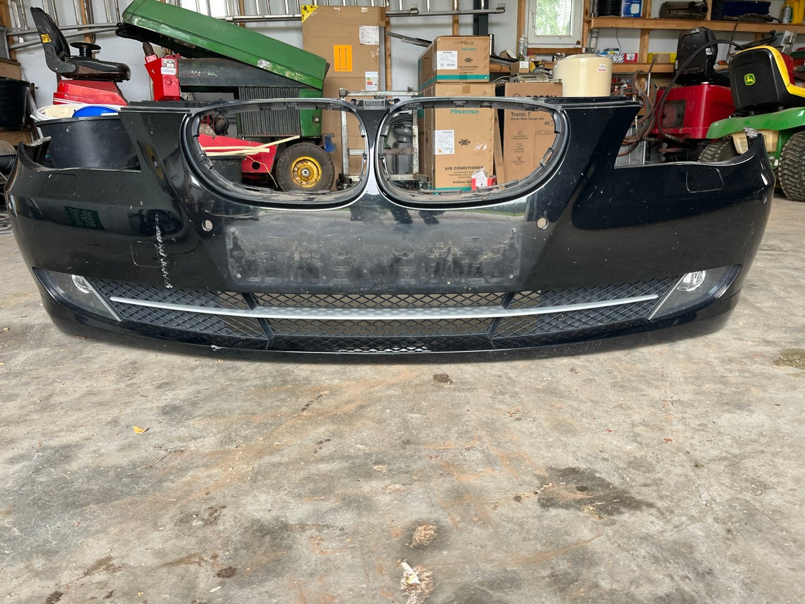 BMW E60 Facelift Voorbumper met PDC en Koplamp Sproeiers, Ophalen, Gebruikt, Voor, Bumper
