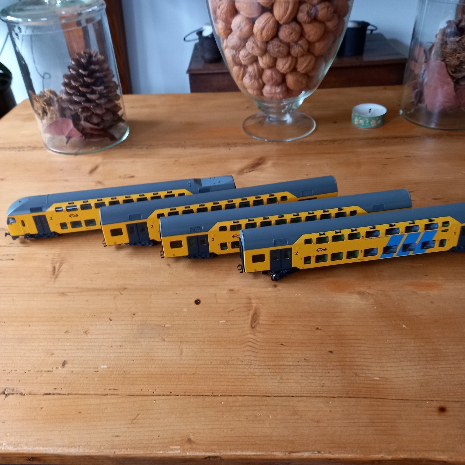 Marklin. Set van 4 dubbeldekker rijtuigen 43598, Hobby en Vrije tijd, Wisselstroom, Wagon, Ophalen of Verzenden, Märklin
