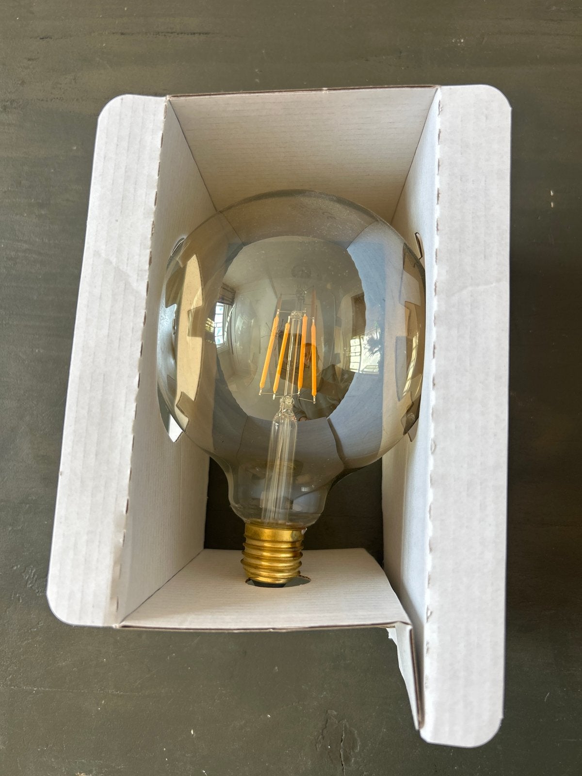 Grote LED Filament Lamp E27 - Eurodomest, Huis en Inrichting, Overige merken, Zo goed als nieuw, Glas, Bruin