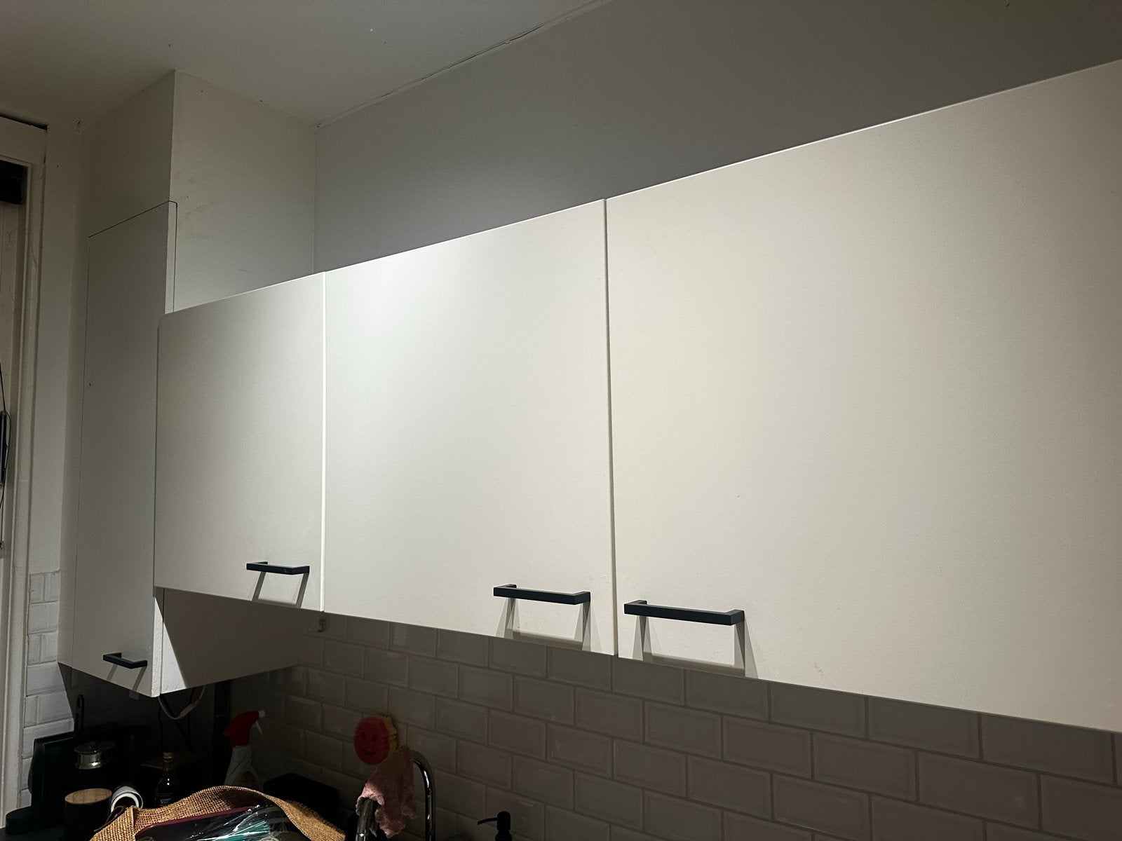 IKEA Knoxhult Keuken Bovenkasten (3 stuks) met deur, Huis en Inrichting, Keuken | Keukenelementen, Ophalen, Gebruikt, Wit, 150 tot 200 cm