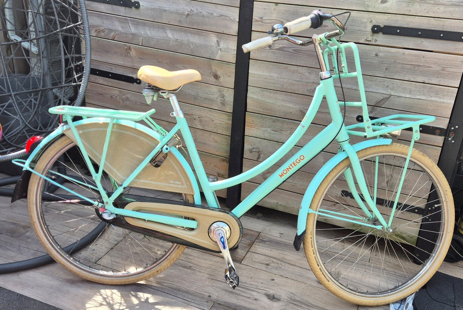 Mint groene transporter fiets, Ophalen, Terugtraprem, Gebruikt, Montego