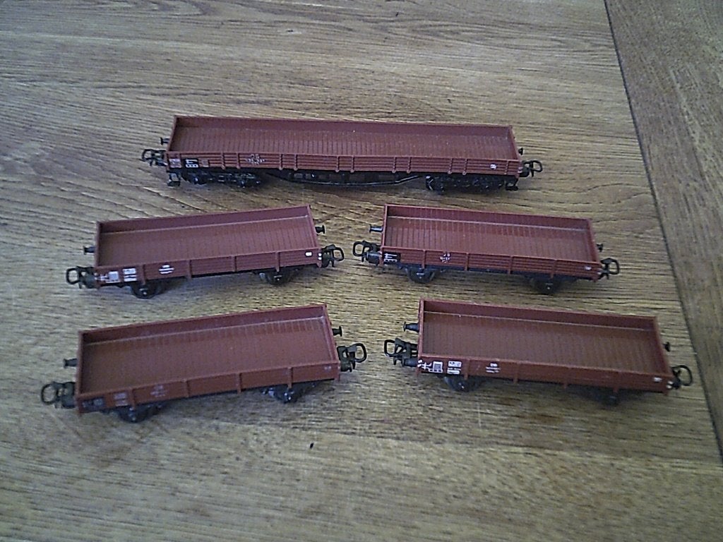 Marklin HO 5 Lagebakwagons nr. 4503 en nr.4514, Hobby en Vrije tijd, Modeltreinen | H0, Wisselstroom, Ophalen of Verzenden, Märklin