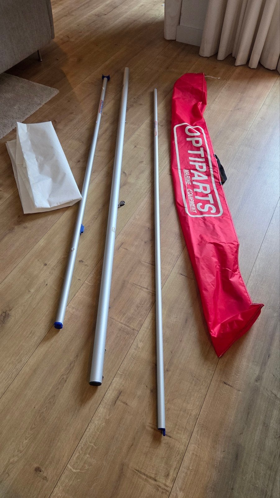 optiparts optimist set mast giek spriet en zeil nieuw, Watersport en Boten, Zeilen en Zeiltoebehoren, Ophalen