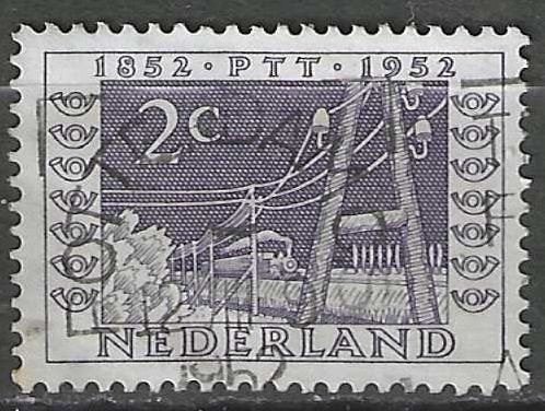 Nederland 1952 - Yvert 574 - 100 Jaar P.T.T. - 2 c.  (ST), Verzenden, Gestempeld