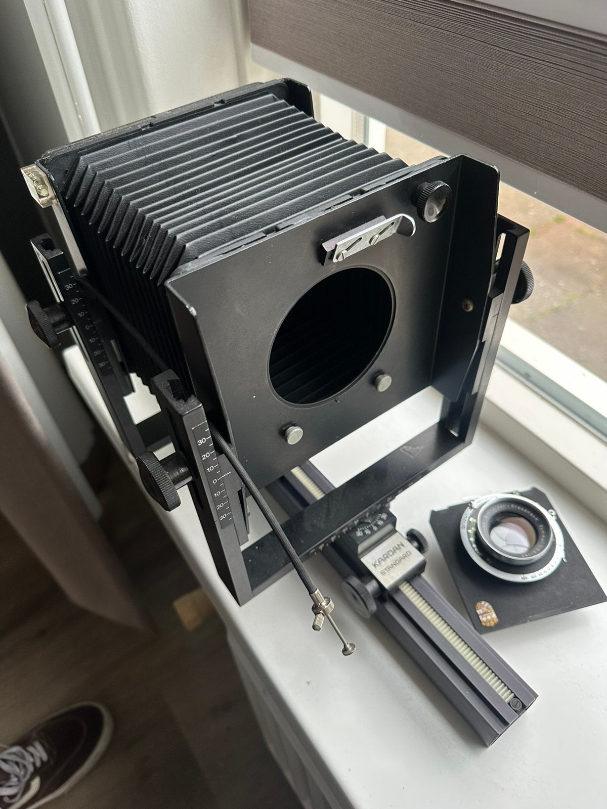 4x5 camera linhof cardan schneider symmar 150mm lens, Ophalen of Verzenden, Zo goed als nieuw, Overige Merken