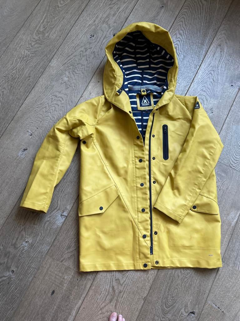 Gele Gaastra regenjas met gestreepte voering, maat L, Ophalen, Zo goed als nieuw, Maat 42/44 (L), Geel