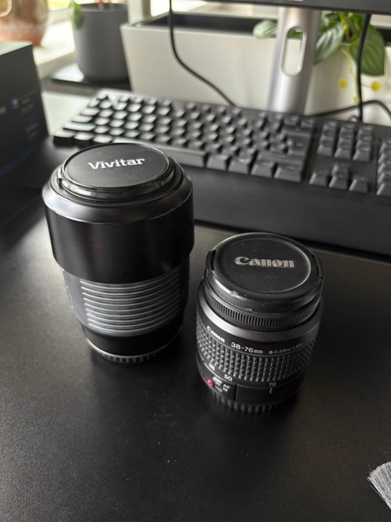 2 Vintage lenzen Vivitar 70-210mm + Canon 38-76mm, Audio, Tv en Foto, Fotografie | Lenzen en Objectieven, Zo goed als nieuw, Telelens