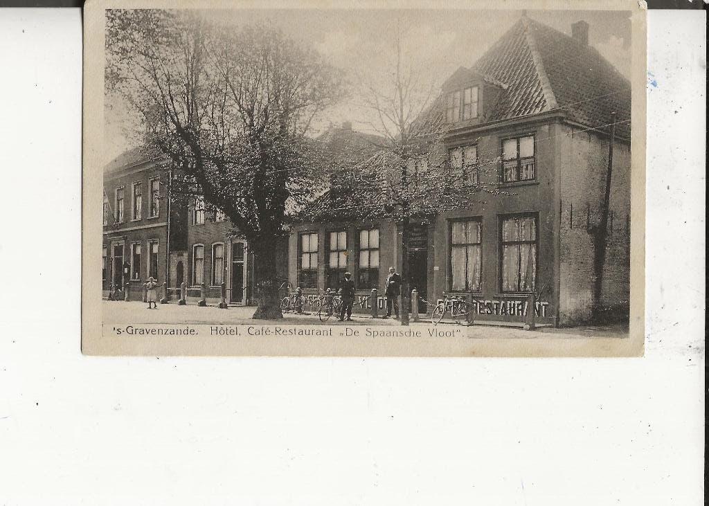 s Gravenzande Hotel-Cafe-Rest De Spaansche Vloot, Ophalen of Verzenden, Voor 1920, Ongelopen, Zuid-Holland
