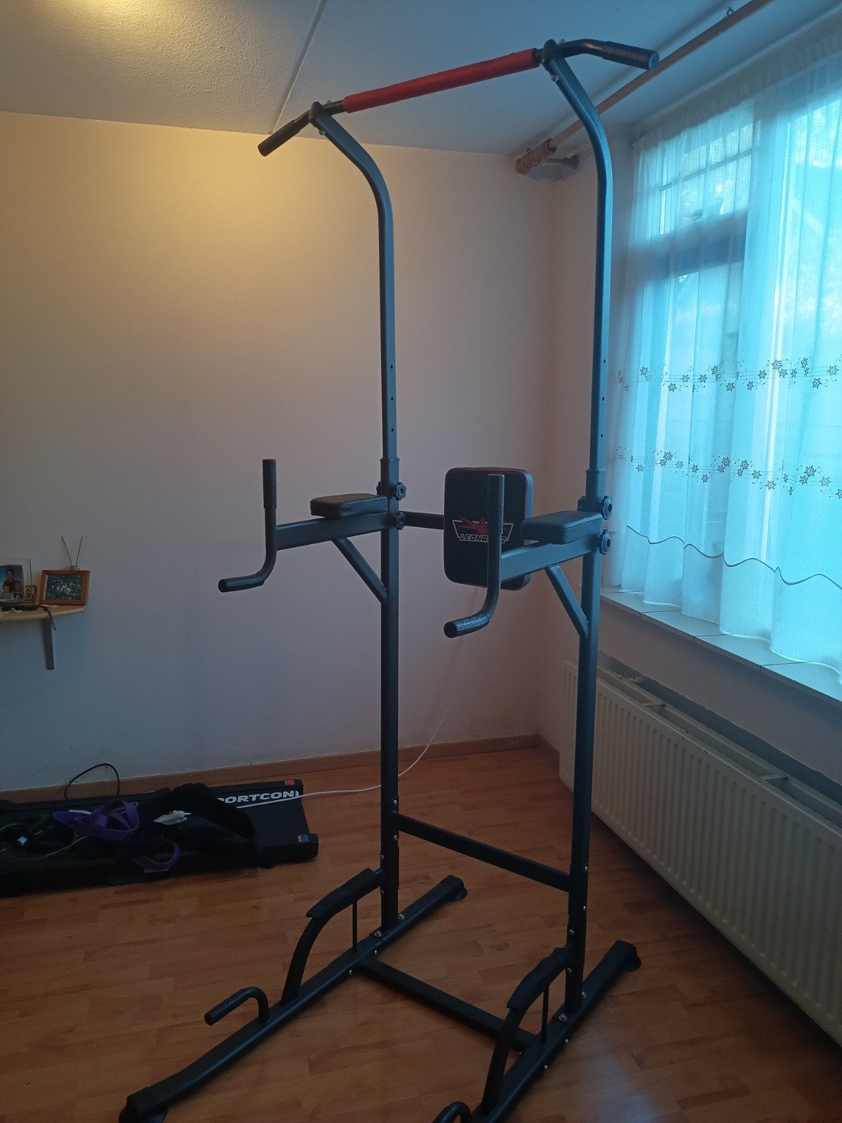 Krachtstation-optrekstang + dipstation, Ophalen, Zo goed als nieuw, Metaal, Krachtstation