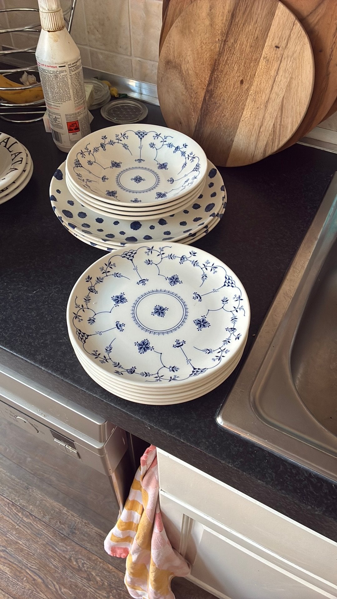 Set Churchill Inkie Blue Finlandia servies - Z.g.a.n., Huis en Inrichting, Overige merken, Klassiek, Ophalen of Verzenden, Zo goed als nieuw