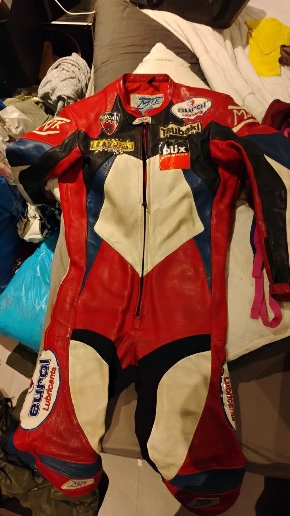 Leren motorpak 1-delig - racepak met kniesliders en patches, Combipak, Dames, Ophalen of Verzenden, Ducati