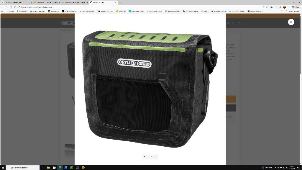 Ortlieb stuurtas E-Glow, Ophalen, Nieuw, Ortlieb