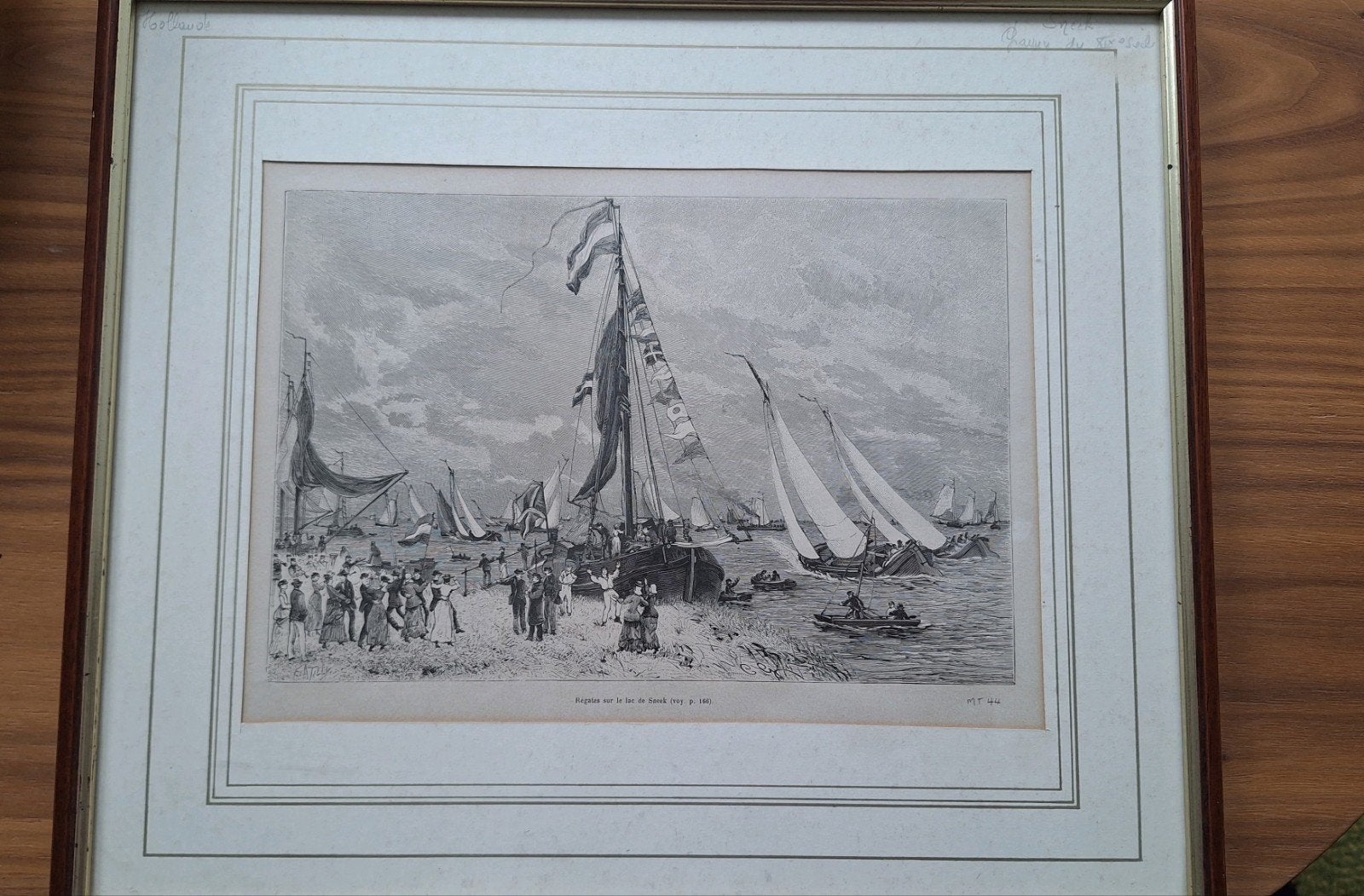 Sneek gravure regatta La Frise Friesland Skûtsje, Ophalen