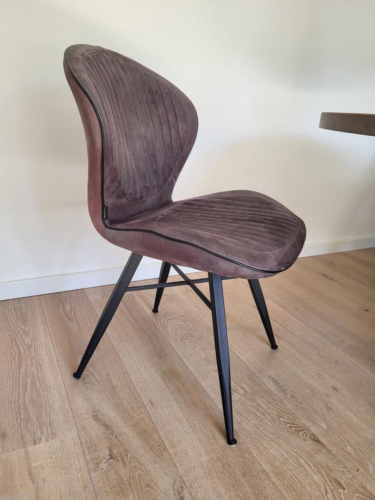 Eetkamerstoelen, 4 stuks, Bruin, Leer, Ophalen of Verzenden, Zo goed als nieuw