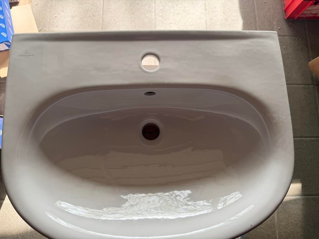Wastafel (Villeroy & Boch) COMPLEET (NIEUW IN DOOS), Ophalen, Zo goed als nieuw, Chroom, Wastafel
