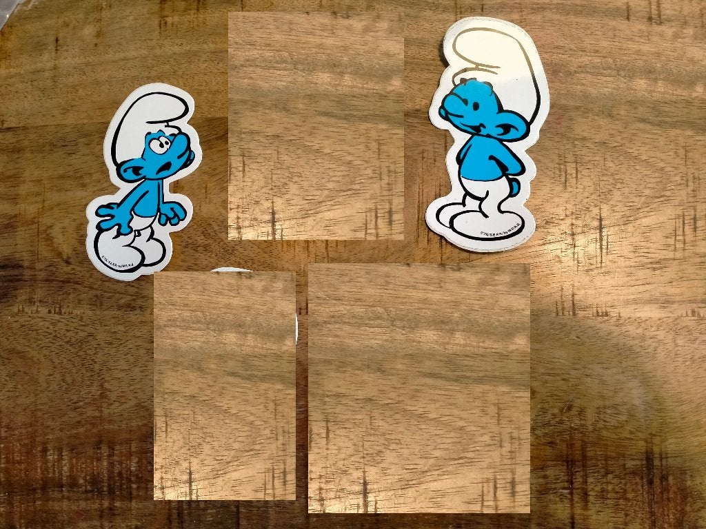 Smurf smurfen stickers set divers tekenfilm vintage, Ophalen of Verzenden, Zo goed als nieuw, Strip of Tekenfilm