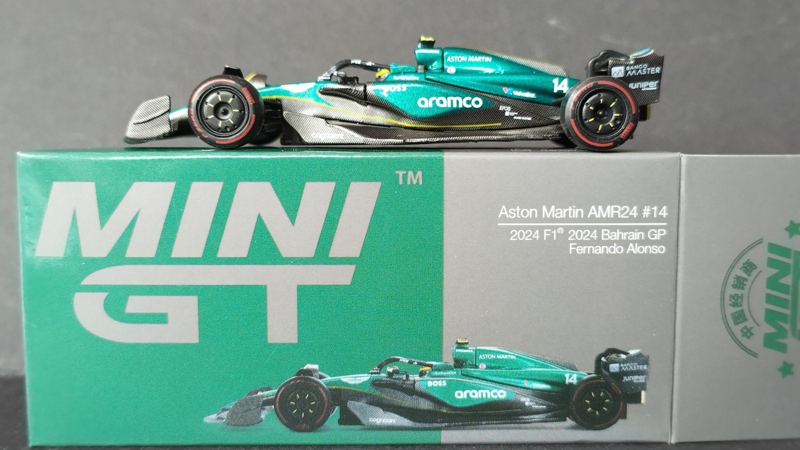 Aston Martin F1 Fernando Alonso 202R 1:64 MiniGt Pol, Auto, ., Nieuw, Ophalen of Verzenden