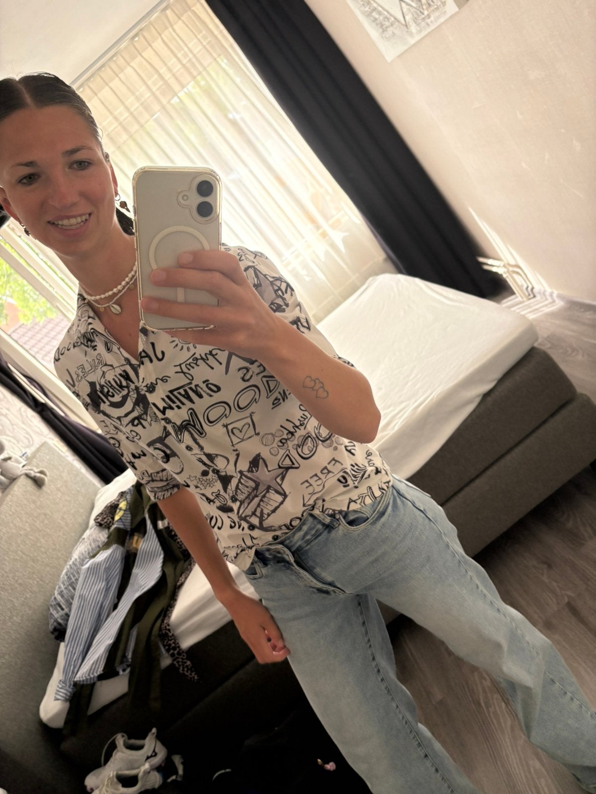 Travelblouse, Verzenden, Gedragen, Maat 38/40 (M), Wit