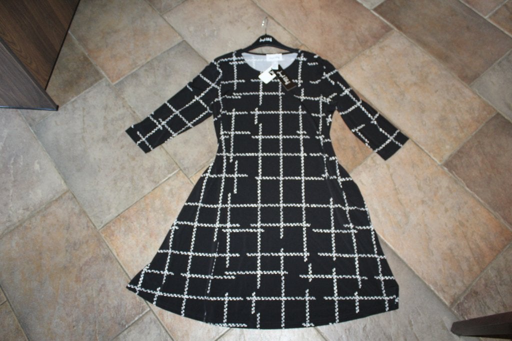 Joseph Ribkoff prachtige losse ruit/print jurk mt 42/44, Meerkleurig, ., Maat 42/44 (L), Joseph Ribkoff