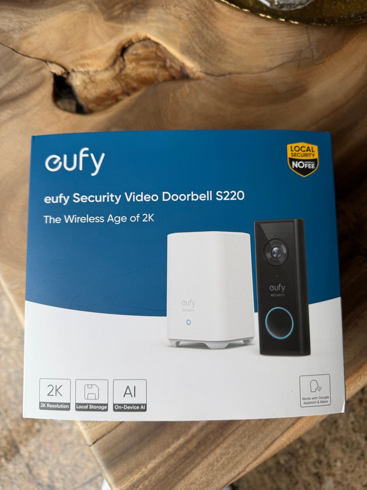 Eufy Security Video Deurbel S220 - Draadloos 2K, Beweging, Detector, Sensor of Melder, Ophalen of Verzenden, Zo goed als nieuw