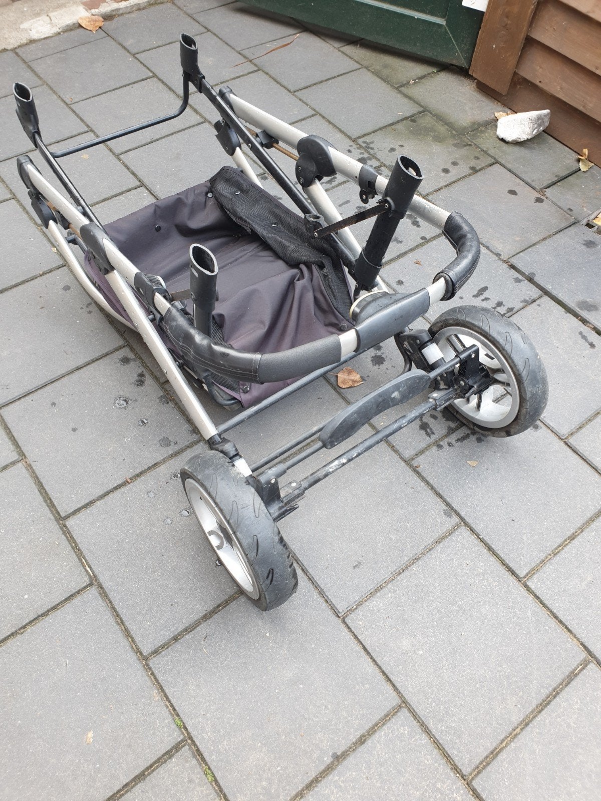 Topmark Duowagen met reiswieg en accessoires, Ophalen, Gebruikt, Overige merken, Verstelbare duwstang