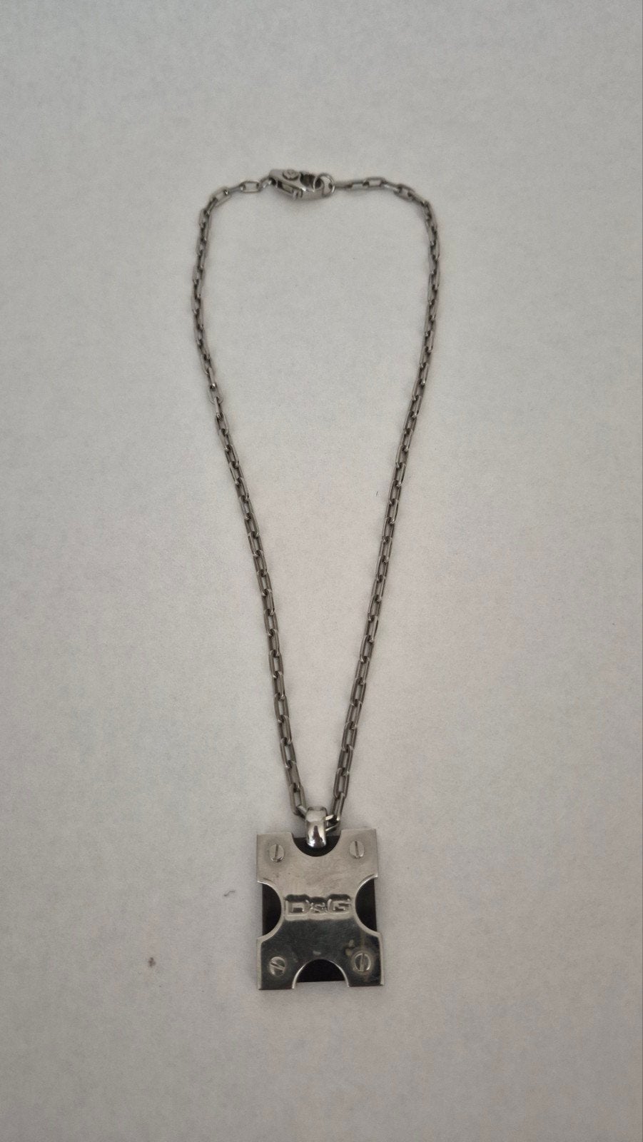 Dolce & Gabbana D&G Ketting met Hanger, Ophalen of Verzenden, Zo goed als nieuw, Zilver, Overige materialen