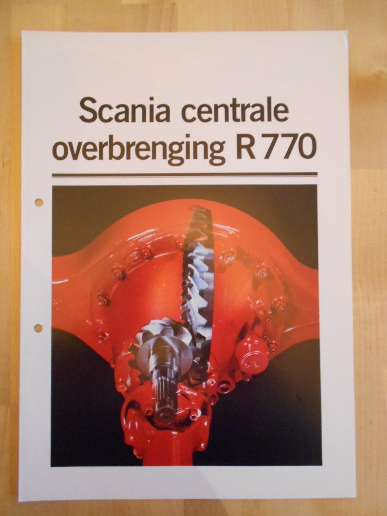 Scania R770 Differentieel Brochure 1982 – 142 112 82, Ophalen of Verzenden, Zo goed als nieuw, Overige merken, Scania