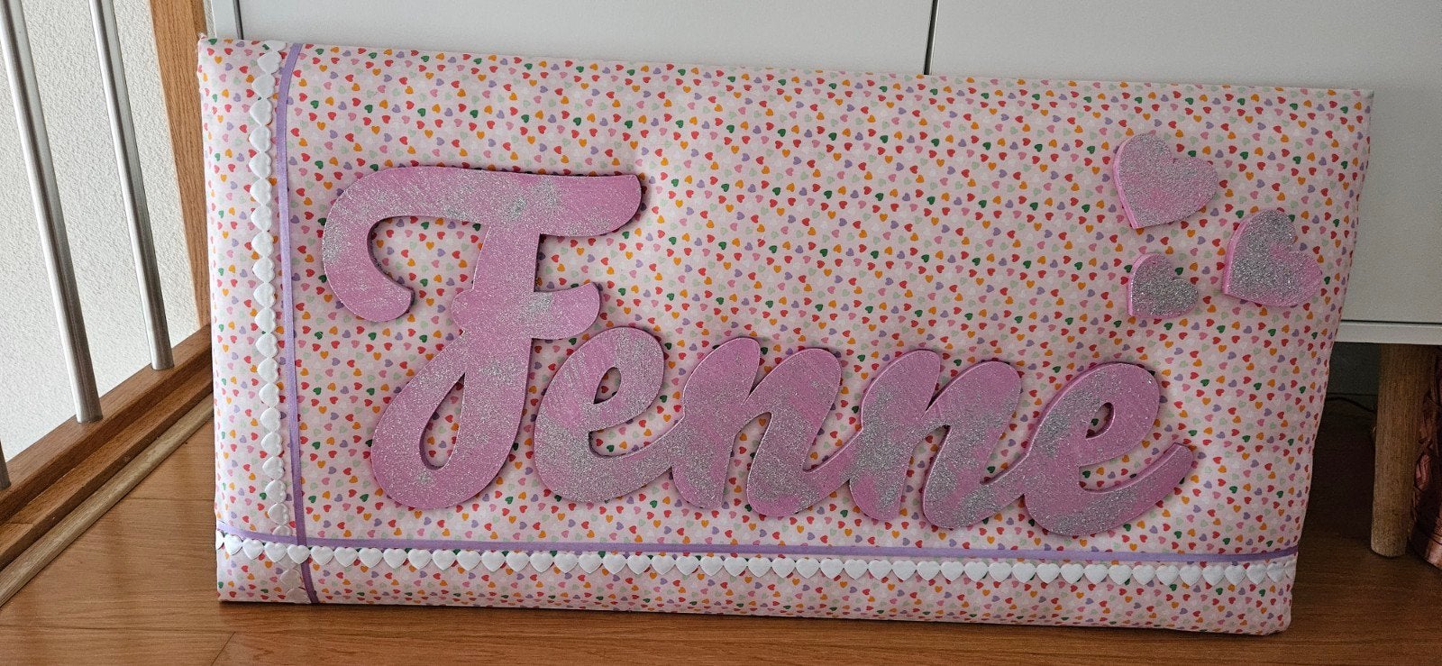 Uniek handgemaakt naambord 'Fenne' - 80x40 cm, Ophalen, Overige merken, Handgemaakt, Zo goed als nieuw