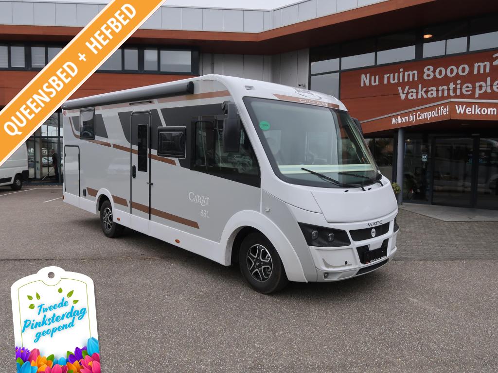 McLouis Carat 881 G QUEENSBED EN HEFBED, Caravans en Kamperen, Campers, Ringverwarming, Fiat, Diesel, Luifel