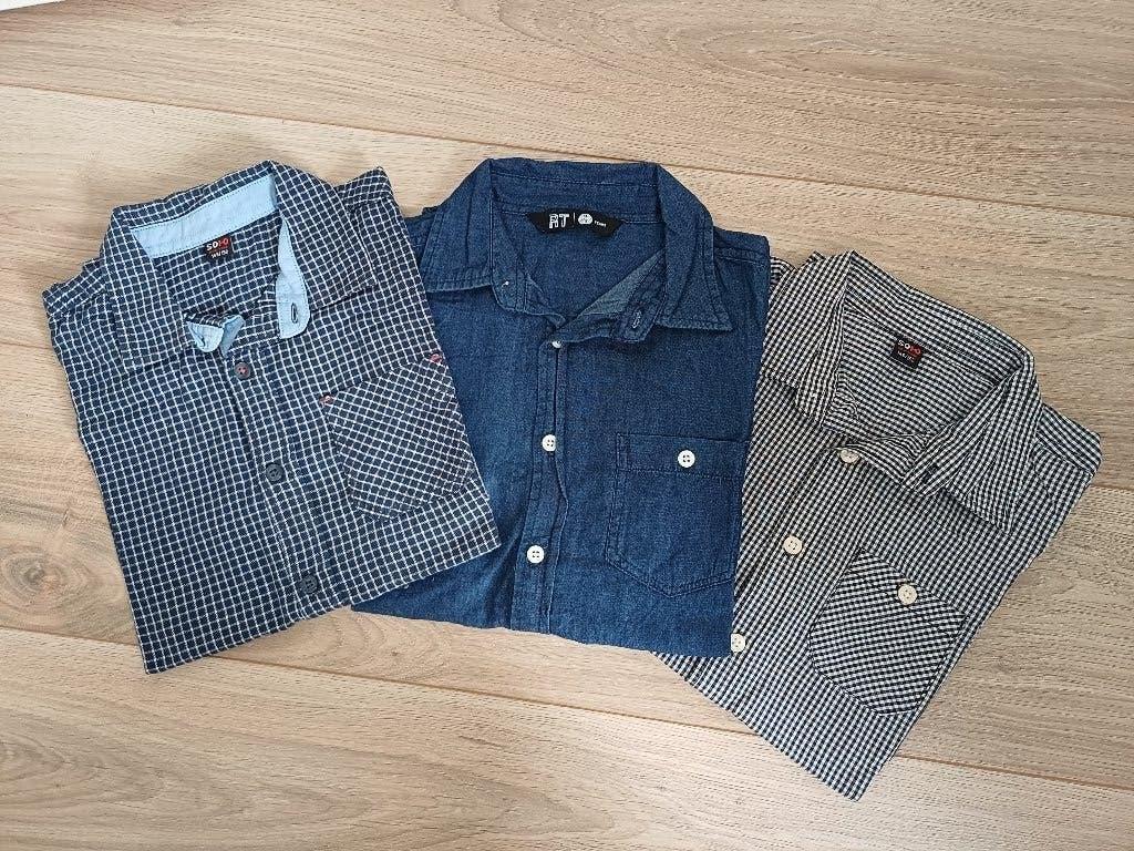Overhemd/ bloes jongen, maat 146-152, 3 stuks, Ophalen of Verzenden, Zo goed als nieuw, Jongen, Overhemd of Blouse