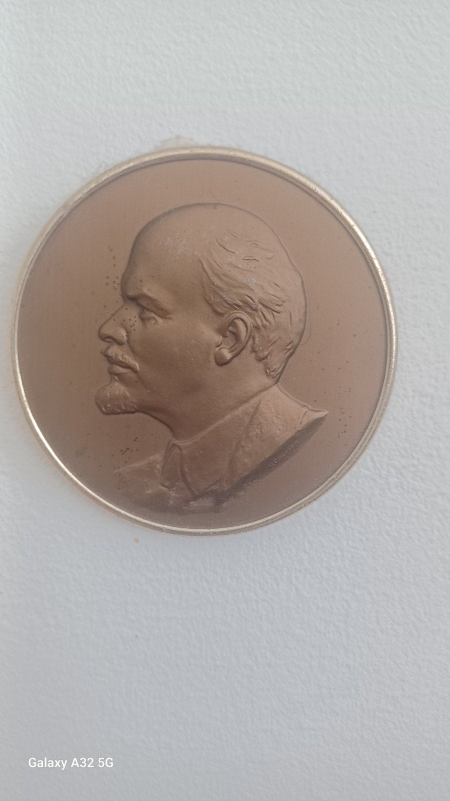 Vintage Lenin Medaille/Plaquette - Socialistische Kunst, Ophalen of Verzenden, Gebruikt