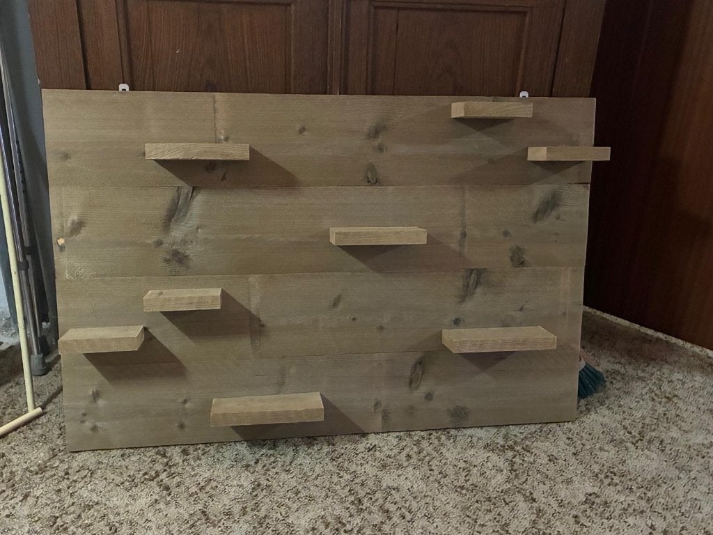Wandbord steigerhout, Ophalen, Hout, Zo goed als nieuw, Wandbord of Wandpaneel